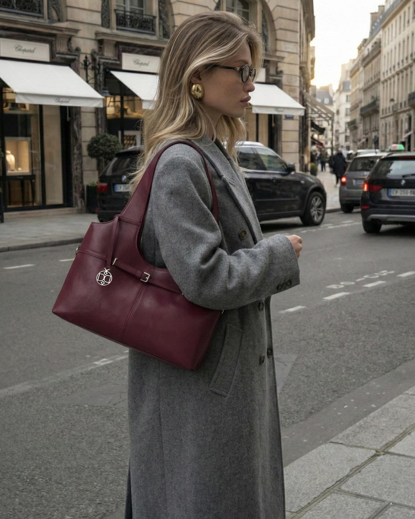 Cecilia Burgundy Shoulder bag