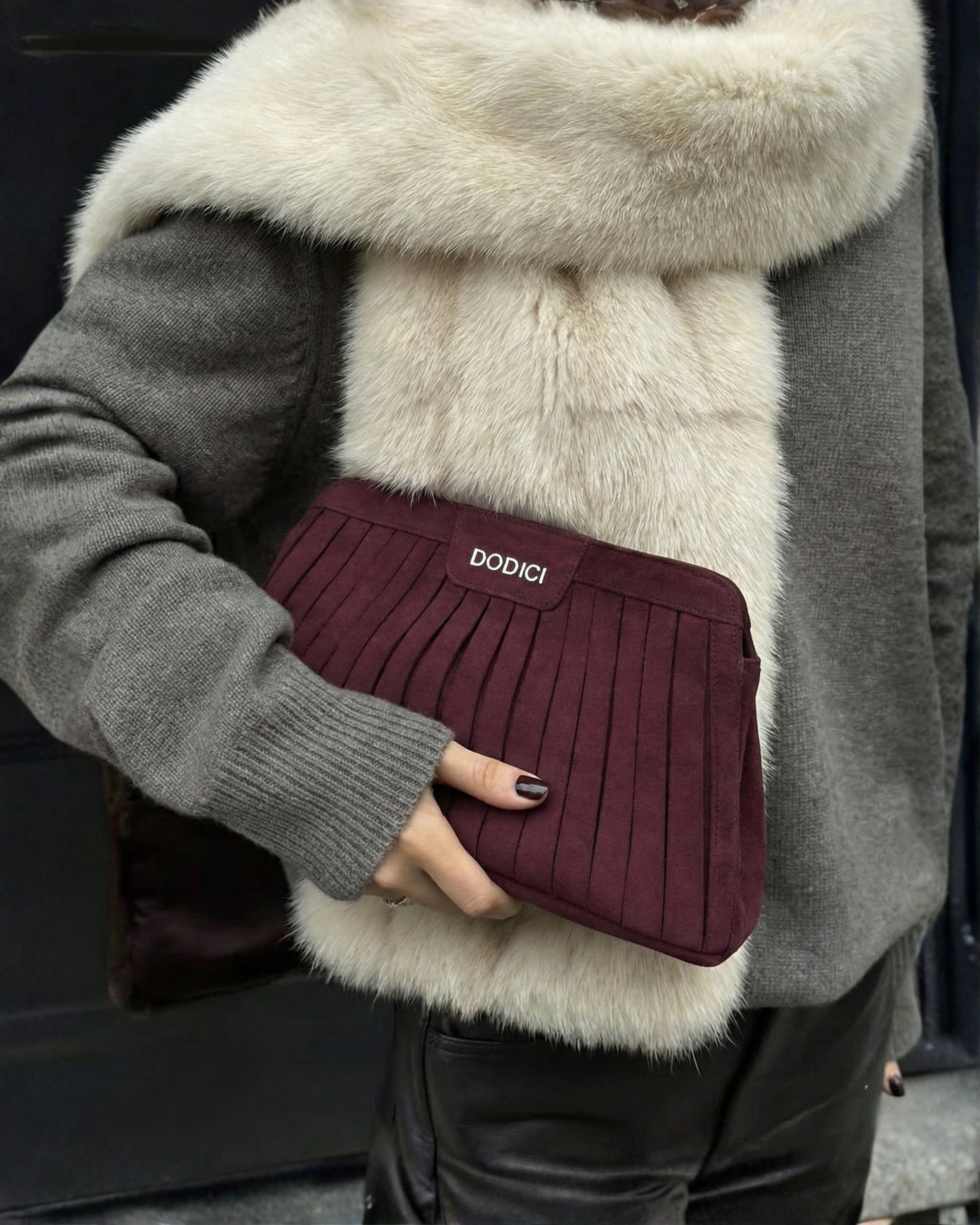 Isota Burgundy Clutch