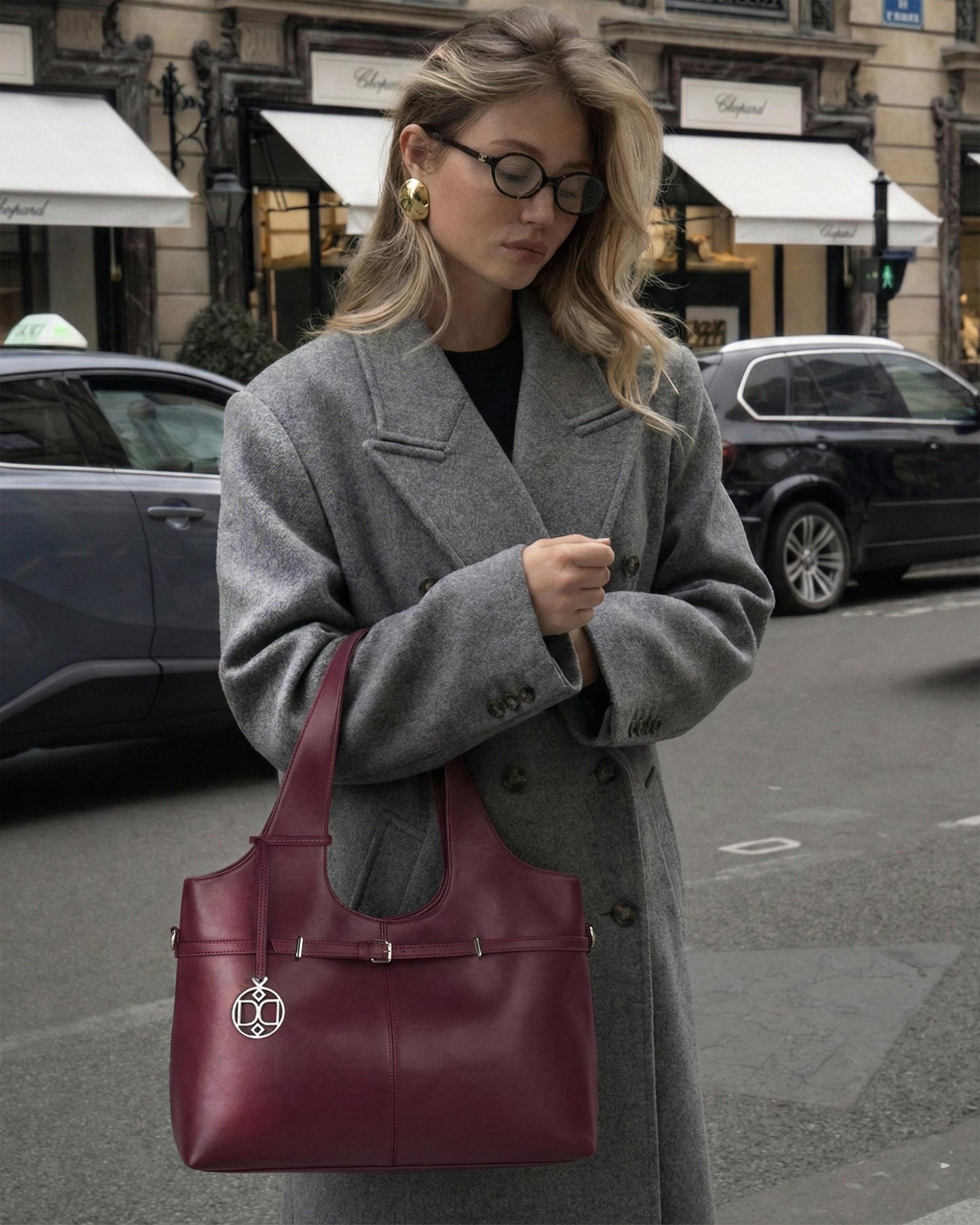 Cecilia Burgundy Shoulder bag